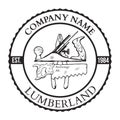 Lumber Shop Label Design Elements Vector