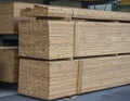 Lumber structural timber indusrty material Royalty Free Stock Photo