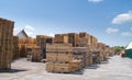 Lumber Yard and Pallets Royalty Free Stock Photo