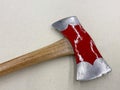 Lumberjack american ax. Metal axe. Royalty Free Stock Photo