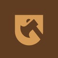 Lumberjack axe logo icon design, simple ax icon vector Royalty Free Stock Photo