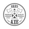 Lumberjack Axes Round Logo Template