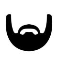 Lumberjack beard icon. Full beard with mustache and goatee