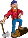 Lumberjack cartoon character Royalty Free Stock Photo