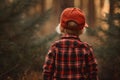 Lumberjack child forest. Generate Ai