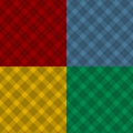 Lumberjack four color checkered diagonal square plaid seamless