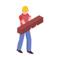 Lumberjack Isometric Illustration