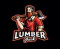 Lumberjack mascot logo design