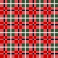 Lumberjack plaid pattern in red and black. Seamless vector pattern. Simple vintage textile design. Royalty Free Stock Photo