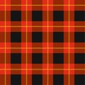 Lumberjack plaid pattern. Red tartan seamless vector background. Alternating overlapping black and colored cells. Royalty Free Stock Photo