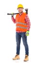 Lumberjack posing with an axe