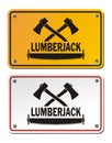 Lumberjack rectangle signs