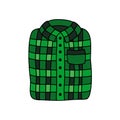 Lumberjack shirt doodle icon