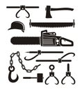 Lumberjack tools - pictogram