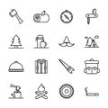 Lumberjack & woodcutter icon set