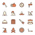 Lumberjack & woodcutter icon set