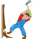 Lumberjack at work