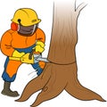 Lumberjack at work