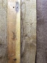 lumberyard panels vintage retro aged weathered wood planks cut stacked closeup Royalty Free Stock Photo