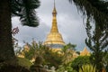 Lumbini Natural Park Buddhist Temple with Golden Building