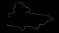 Lumbini province map of Nepal outline animation