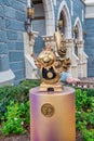 Lumiere and Cogsworth Gold Statue 50th Anniversary Disney Royalty Free Stock Photo