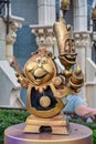 Lumiere and Cogsworth Gold Statue 50th Anniversary Disney