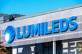 Lumileds logo atop Philips Lumileds Lighting Company headquarters