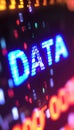 Luminescent DATA Composed of Binary Code on a Colorful Technological Grid Background