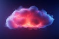 Luminescent Digital Cloud Design Illustrating Futuristic Technology and Innovation Royalty Free Stock Photo