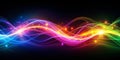 Luminescent Flow Abstract Waves of Light and Color Generative AI