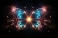 Luminescent soulfire butterflies, illuminating the darkness with their gentle glow - Generative AI