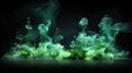 Luminescent Verdancy: Random Green Pointcloud Euphoria Royalty Free Stock Photo