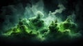 Luminescent Verdancy: Random Green Pointcloud Euphoria Royalty Free Stock Photo