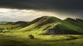 Luminist Landscapes: Captivating Plateau Photograph Of Denmark\'s Grassy Hills
