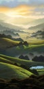 Luministic Oil Painting Digital Poster Of Marin Headlands
