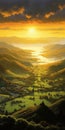 Luministic Oil Painting Digital Poster Of Marin Headlands At Sunrise