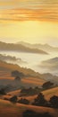 Luministic Oil Painting Digital Poster Of Marin Headlands At Sunrise