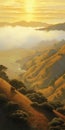 Luministic Oil Painting Digital Poster Of Marin Headlands At Sunrise