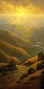 Luministic Oil Painting Digital Poster Of Marin Headlands Sunrise