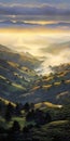 Luministic Oil Painting Digital Poster Of Marin Headlands At Sunrise