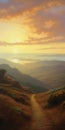 Luministic Oil Painting Digital Poster Of Marin Headlands At Sunrise