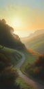 Luministic Oil Painting Digital Poster Of Marin Headlands At Sunrise