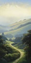 Luministic Oil Painting Digital Poster Of Marin Headlands At Sunrise