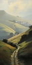 Luministic Oil Painting Digital Poster Of Marin Headlands At Sunrise