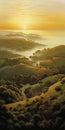 Luministic Oil Painting Digital Poster Of Marin Headlands At Sunrise