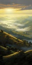 Luministic Oil Painting Digital Poster Of Marin Headlands At Sunrise