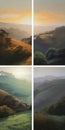 Luministic Oil Painting Digital Poster Of Marin Headlands At Sunrise