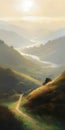 Luministic Oil Painting Digital Poster Of Marin Headlands At Sunrise