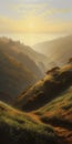 Luministic Oil Painting Digital Poster Of Marin Headlands At Sunrise